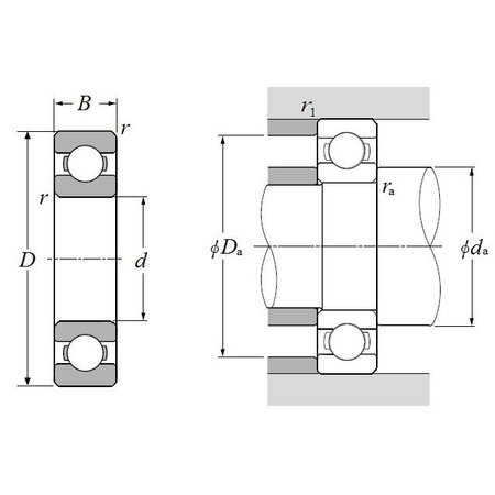 Ntn NTN 6209P4, RadialDeep Groove Ball Bearing  45 Mm Id X 85 Mm Od X 19 Mm W Open 6209P4